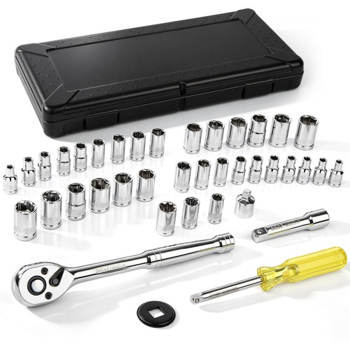 Piece drive socket set - 40-piece, 1/4"