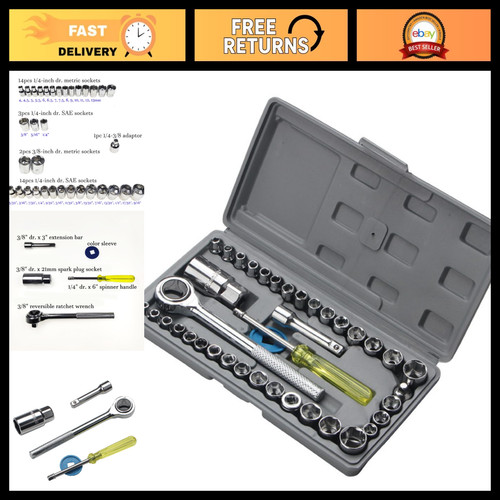 Piece ratchet socket wrench - 40-piece,
